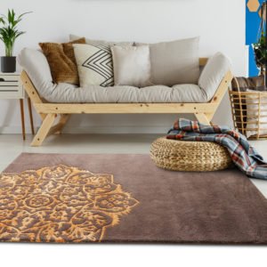 buy rugs online, buy carpets, brown motif rug, brown rugs, classic rugs, rugs for living room, area rugs, accent rug, bedroom rug, fireplace rug, littlelooms rugs, hand tufted rugs, handmade rugs