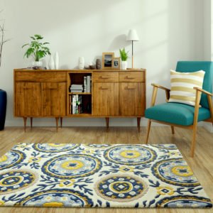 buy rugs online, floral pattern rug, cream & yellow rug, beige floral rug, living room rug, bedroom rug, classic rug, area rugs, littlelooms rugs, hand tufted rugs, handmade rugs