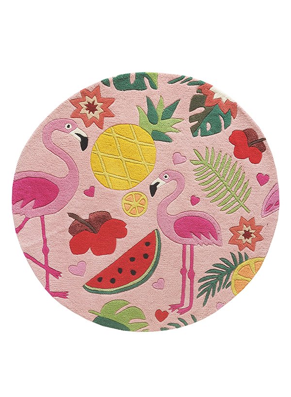 Tropical rugs, Round rugs, Teal rugs, Tropical Flamingo Rug, Pink Flamingo Rug, Flamingo rug India, Round Flamingo Rug, Colorful rug, colorful girls rug, tropical rugs, Flamingo rugs, Pineapple rug, Pink rugs, Girls bedroom rugs, Flamingo carpets