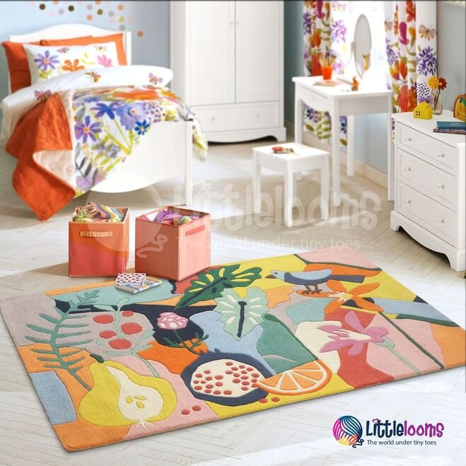 buy kids rugs online, colorful rugs for kids, kids room rugs, Paradise Rugs For Girls, handmade rugs, woolen rugs, rugs for kids, kids rugs, littlelooms rugs, hand tufted rugs, handmade rugs