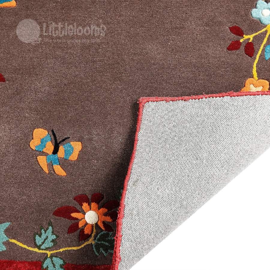 floral printed maroon rugs online, buy floral rugs online, natural carpets online, sustainable carpets, multi-colour carpets
