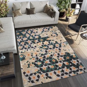 Iridescent Rug (GREEN & BEIGE)