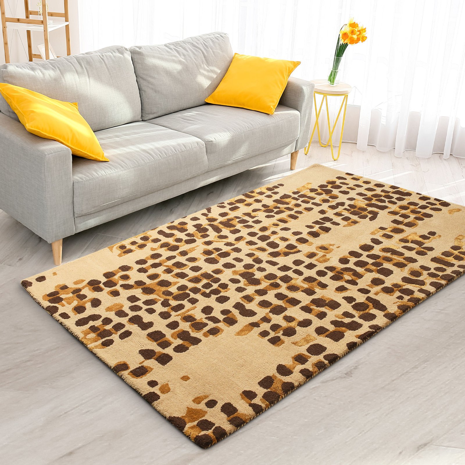 PEBBLE RUG (BEIGE AND BROWN)