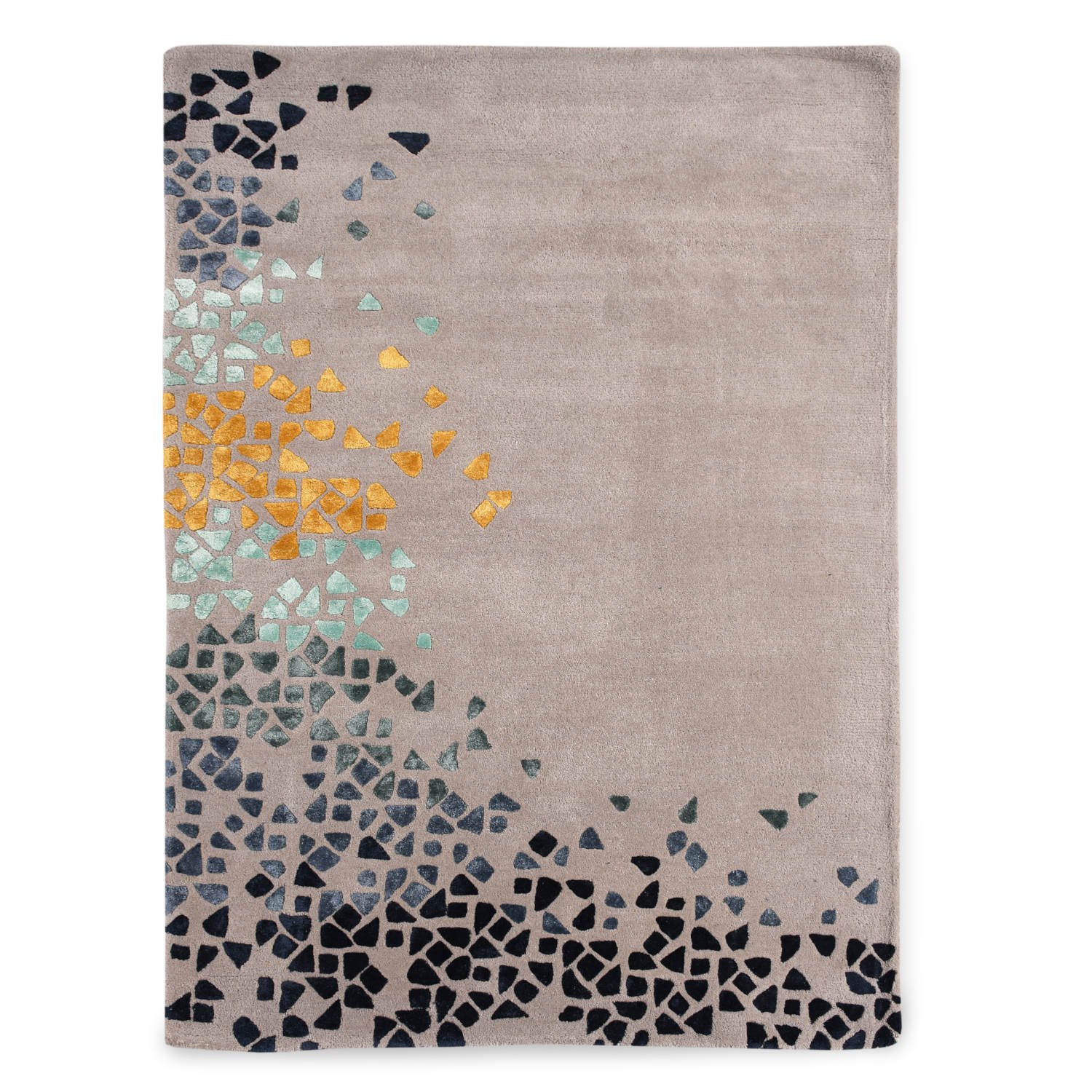 Grey geometrical mosaic rug - Image 2