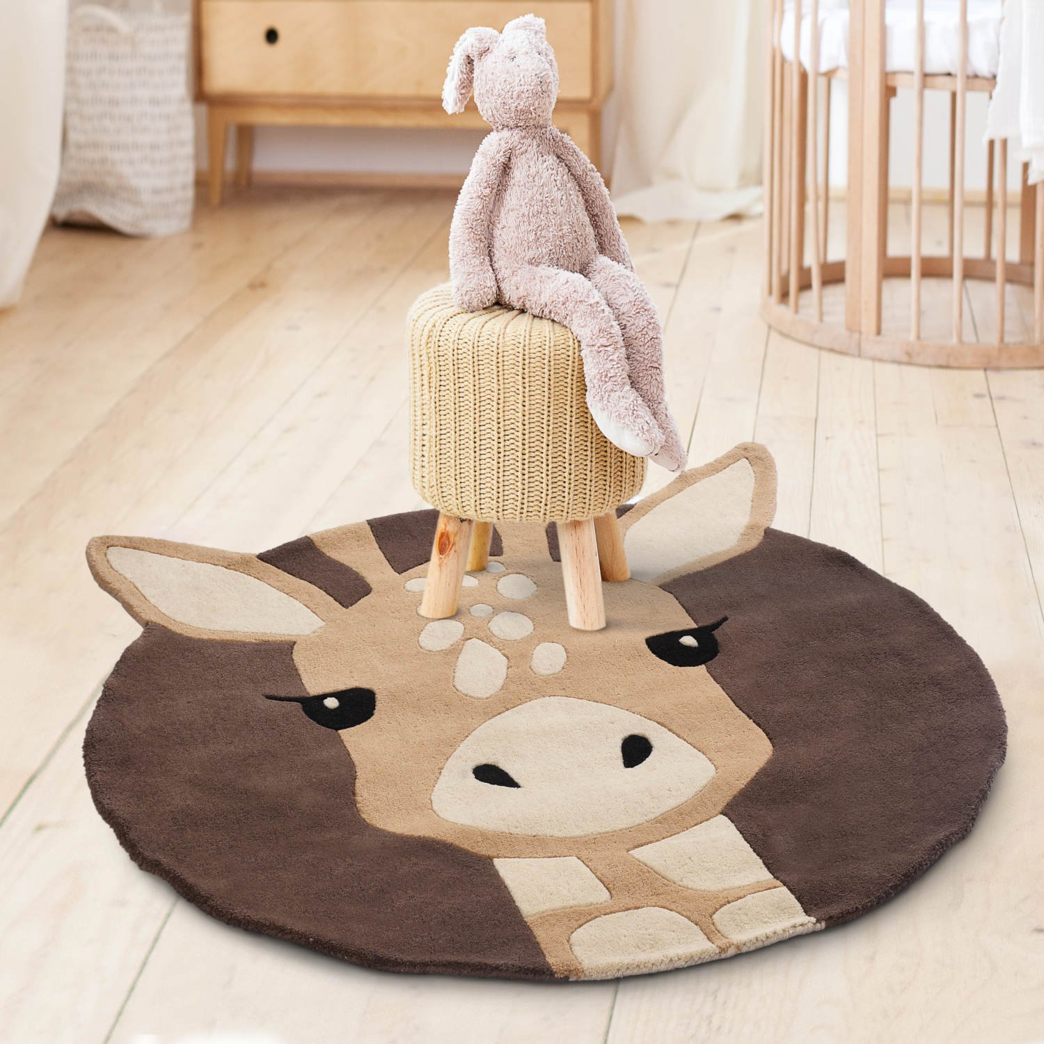 Giraffe shaped rug