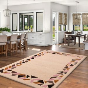 Mosaic beige Border rug