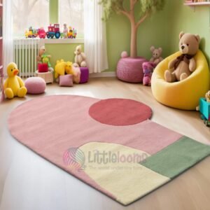 Round and About Pink Nursery Rug