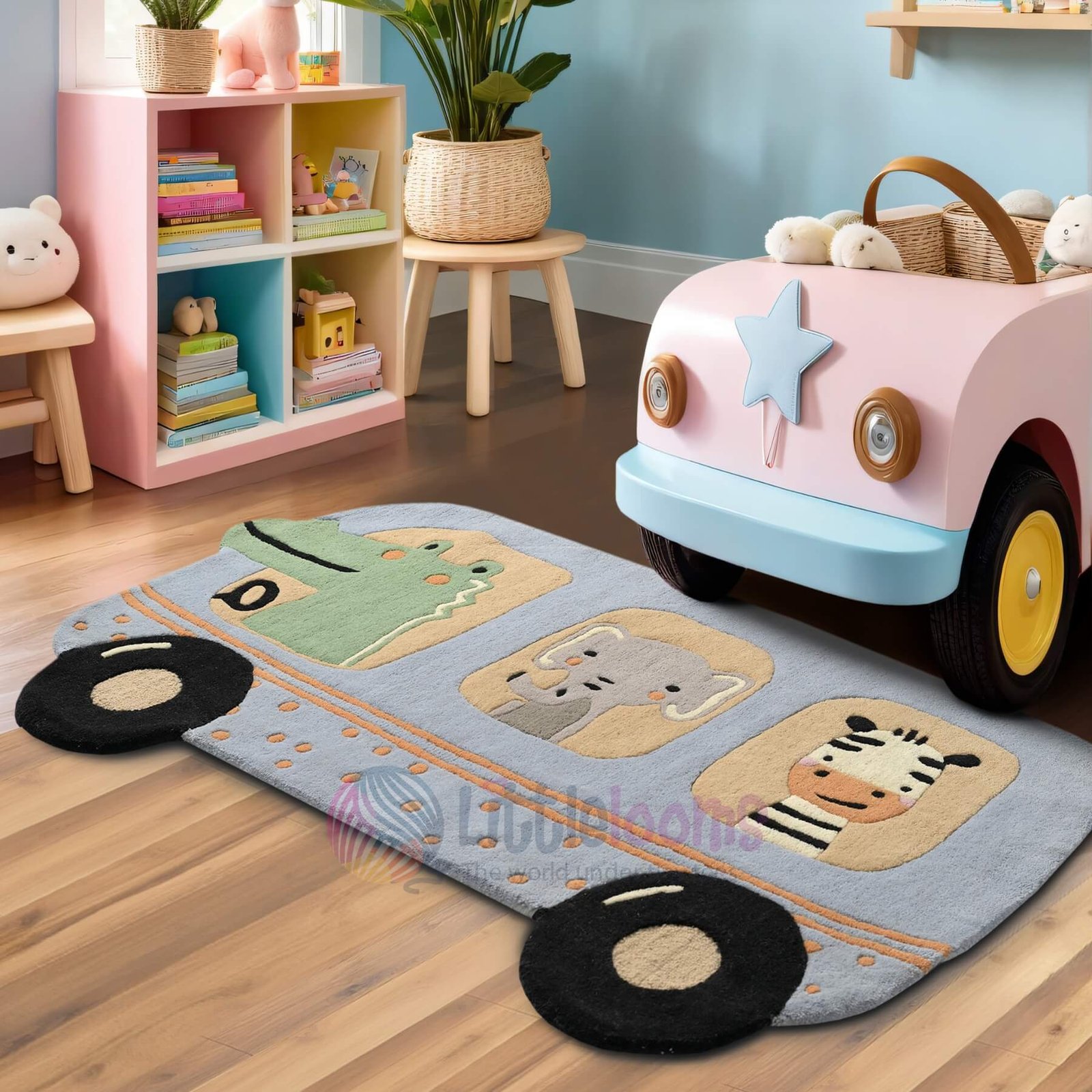 Wheels On The Bus Nursery Rug - Image 4